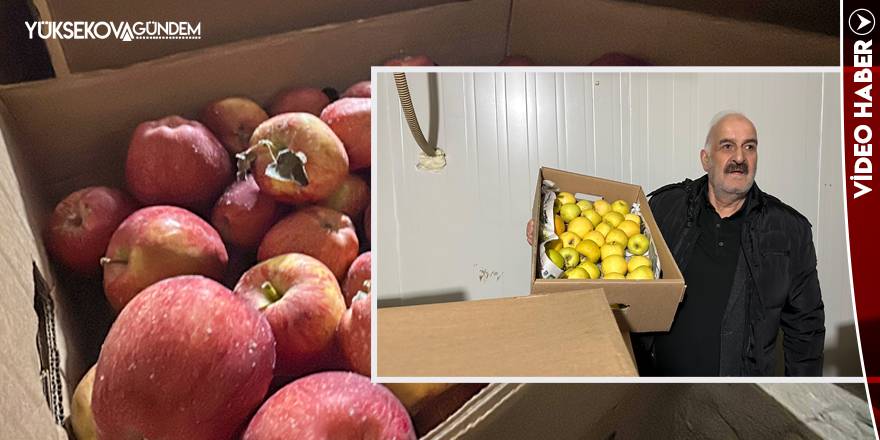 Yüksekova’da 40 ton elma alıcısını bekliyor